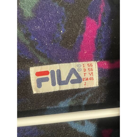 Vintage Fila Team Italia Ski Jacket Coat Hooded Retro Thermore Size 46 - Picture 8 of 15